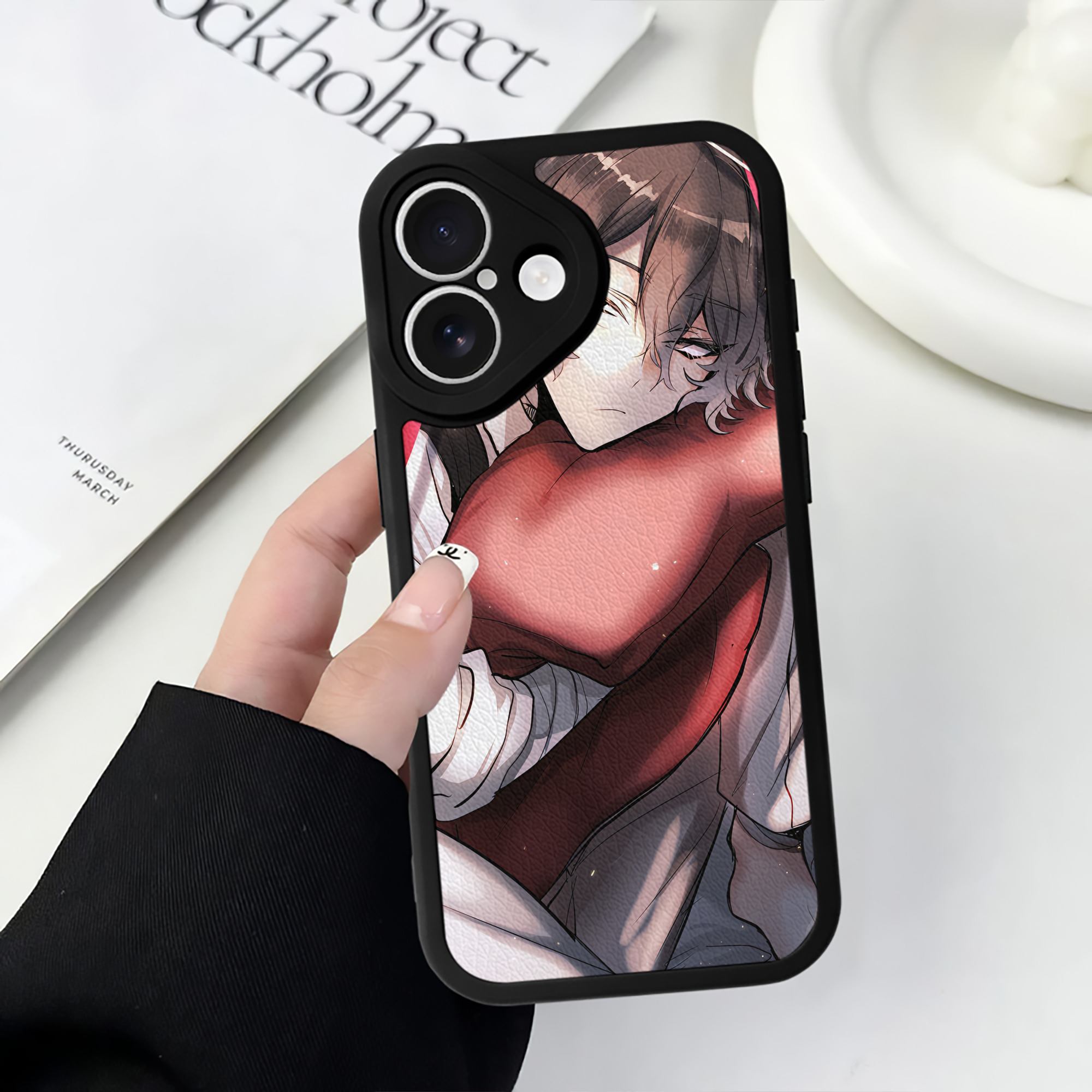 （画像用） 文豪ストレイドッグス Bungo Stray Dogs 【iPhone 16シリーズ対応】シリコンスマホケース（レザー調） 材質：シリコン